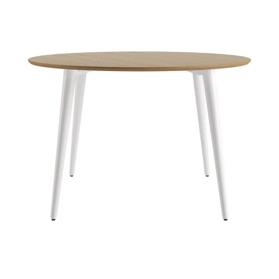 Стіл Dan d-120 білий / натуральний дуб 2