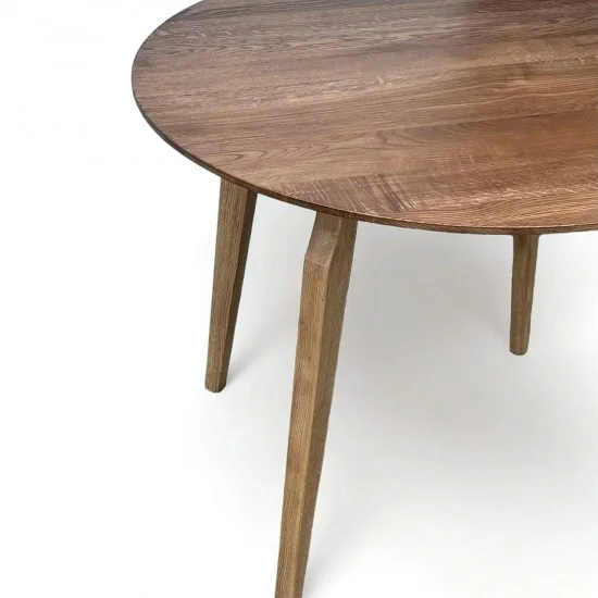 Стол Otis d-90 темный дуб 3