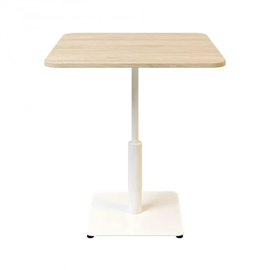 Стол Ibiza Soft light 70x70 белый металл / дуб ДСП (текстура) 2