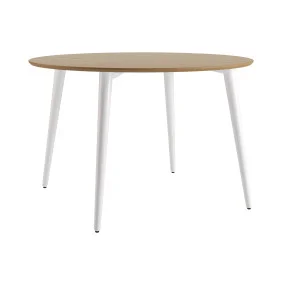 Стіл Dan d-120 білий / натуральний дуб