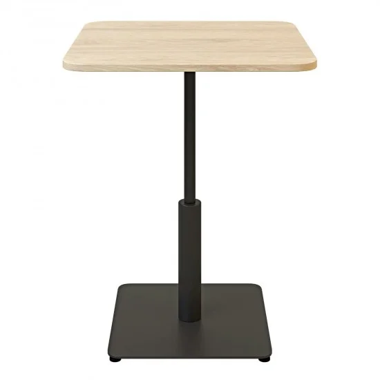 Стіл Ibiza Soft light 60x60 чорний метал / дуб ДСП (текстура) 2