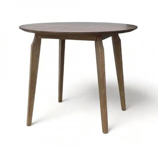 Стол Otis d-90 темный дуб 1