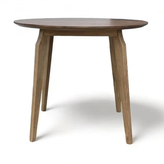 Стол Otis d-90 темный дуб 2