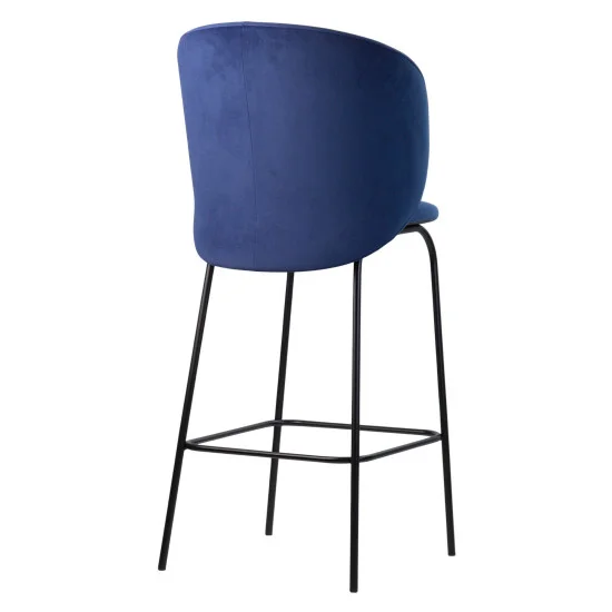 Стул полубарный Lilo синий вельвет 4