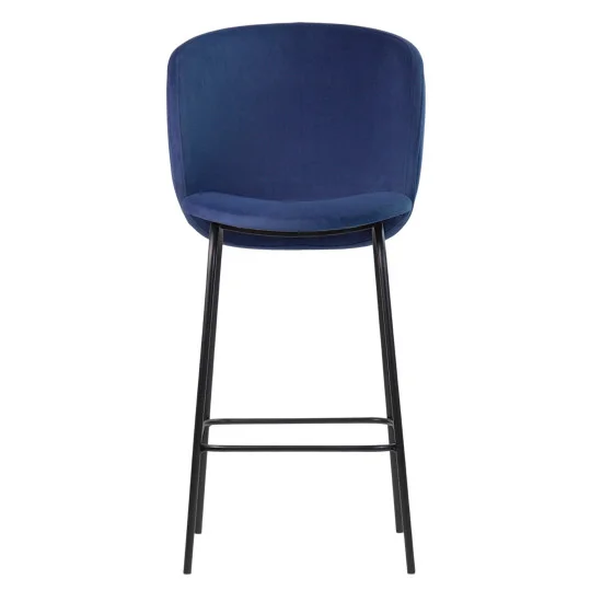 Стул полубарный Lilo синий вельвет 2