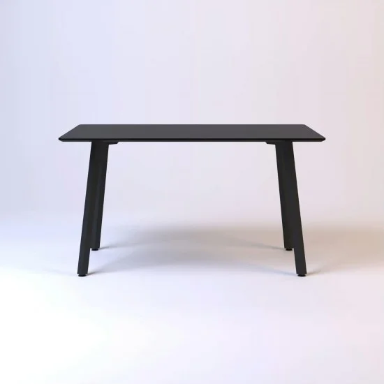 Стіл Horik 160 х 80 чорні ноги / чорний дуб 2