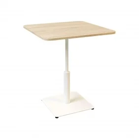 Стол Ibiza Soft light 70x70 белый металл / дуб ДСП (текстура)