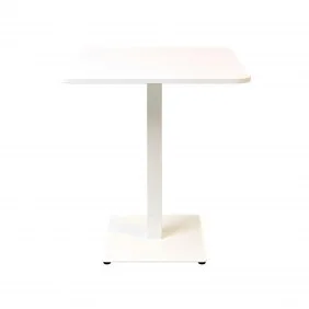 Стол Tetra light soft 70 х 70 белый металл / белое ДСП (текстура)