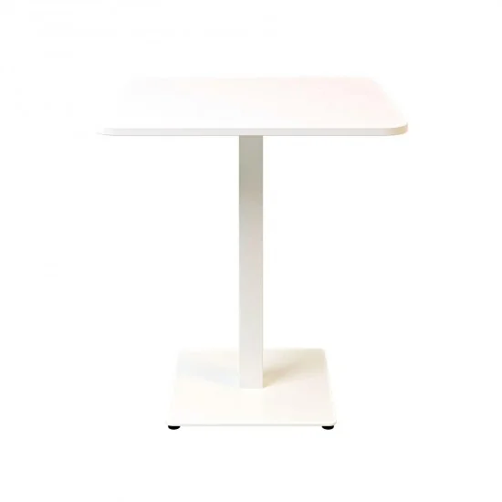 Стол Tetra light soft 70 х 70 белый металл / белое ДСП (текстура) 1