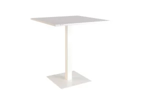 Стол Tetra light 70 х 70 белый металл / белый ДСП (текстура)