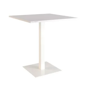 Стол Tetra light 70 х 70 белый металл / белый ДСП (текстура)