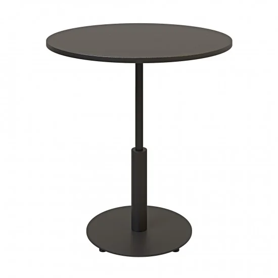 Стіл Ibiza R light d-70 чорний метал / чорний ДСП (текстура) 1