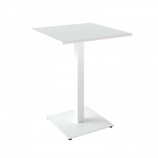 Стіл Tetra light 70 х 70 білий метал / білий ДСП (текстура) 1