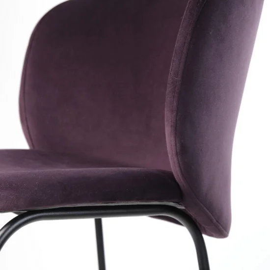 Стул полубарный Lilo винный вельвет 9