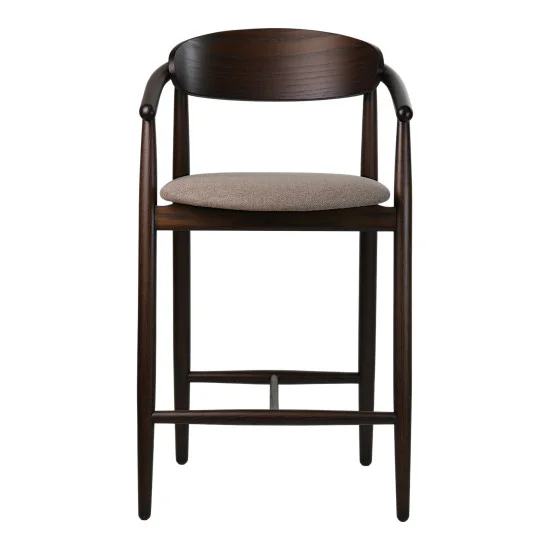 Стілець напівбарний Mamont semi-soft темній горіх / Austin 03 2