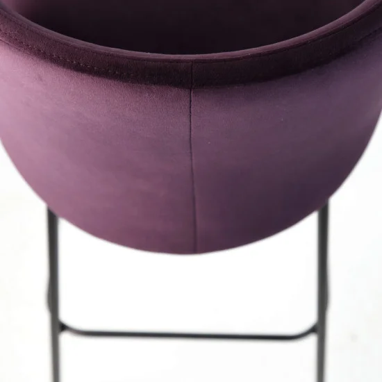 Стул полубарный Lilo винный вельвет 6