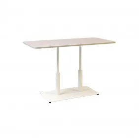 Стіл Ibiza Soft Double light 120x70 білий метал / кашемір ДСП