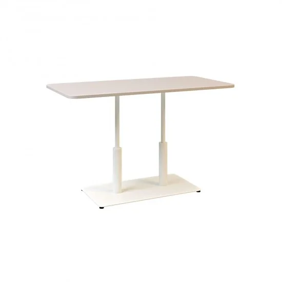 Стіл Ibiza Soft Double light 120x70 білий метал / кашемір ДСП 1