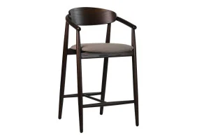 Стілець напівбарний Mamont semi-soft темній горіх / Austin 03