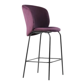 Стул полубарный Lilo винный вельвет