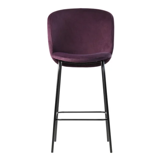 Стул полубарный Lilo винный вельвет 2