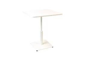 Стол Ibiza Soft light 70x70 белый металл / белый ДСП (текстура)