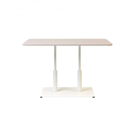 Стіл Ibiza Soft Double light 120x70 білий метал / кашемір ДСП 2