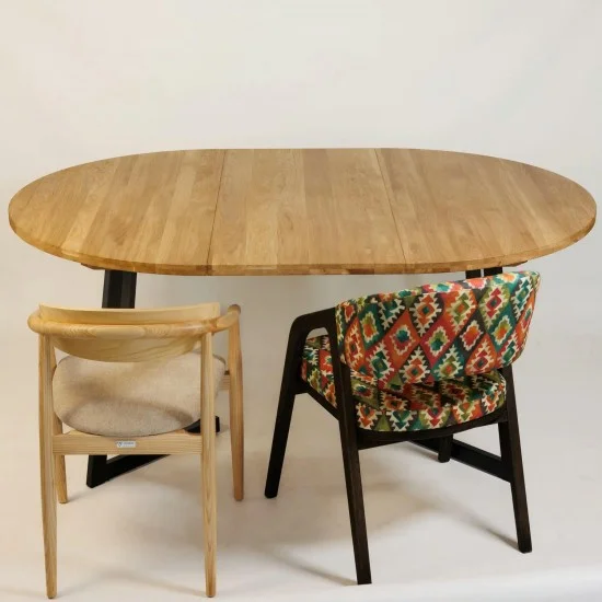 Стол раскладной Nordic d-105 +50 натуральный дуб 20