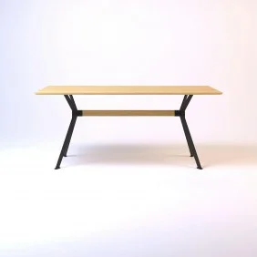 Стол Stealth (Стелс) 180 х 90 чёрные ноги / натуральный дуб