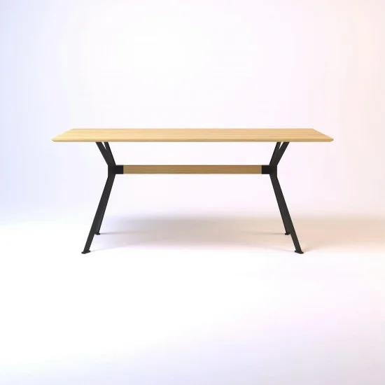Стол Stealth (Стелс) 180 х 90 чёрные ноги / натуральный дуб 1
