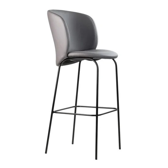 Стілець барний Lilo сіра екошкіра 1