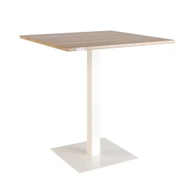 Стол Tetra light 70 х 70 белый металл / дуб ДСП (текстура)