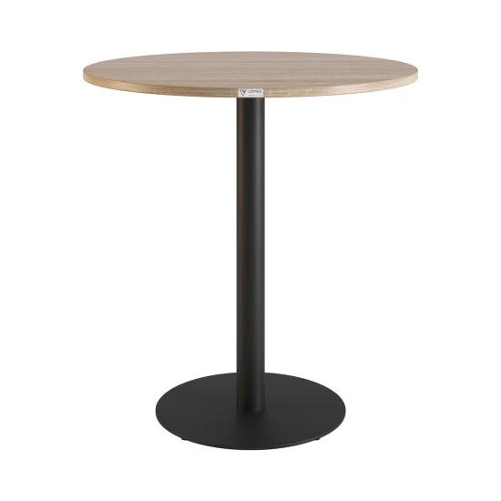 Стол Soul light d-70 черный металл / дуб ДСП (текстура) 1