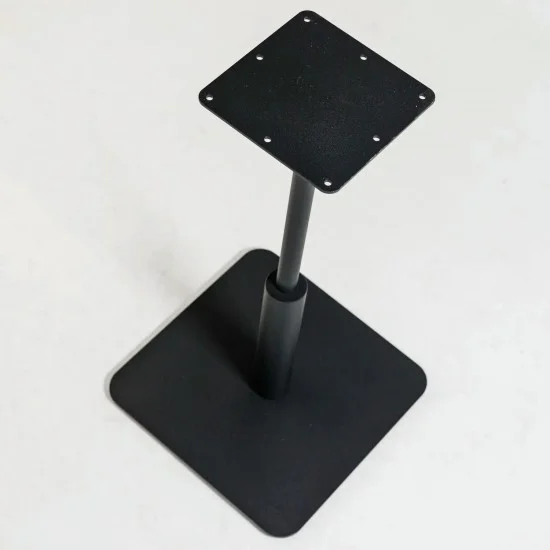 Стіл Ibiza Soft light 70x70 білий метал / чорне ДСП (текстура) 6