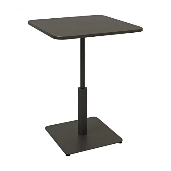 Стол Ibiza Soft light 60x60 чёрный металл / чёрный ДСП (текстура) 1