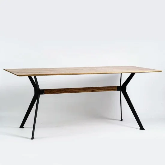 Стол Stealth (Стелс) 180 х 90 чёрные ноги / чёрный дуб 20