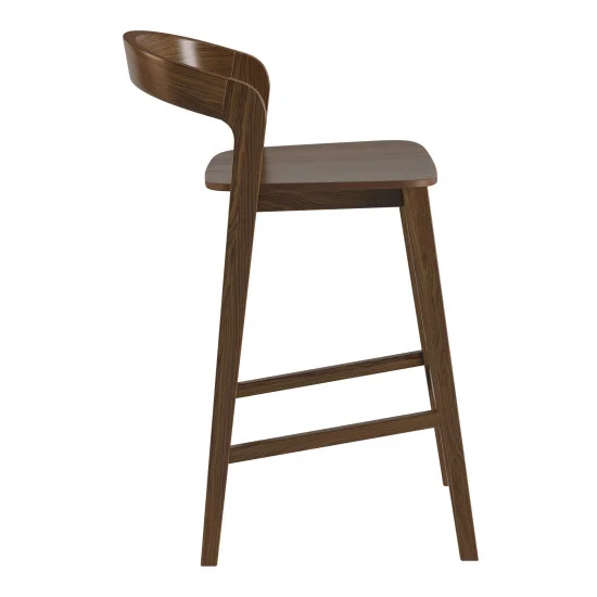 Стул полубарный Floki New темный твердый орех 2
