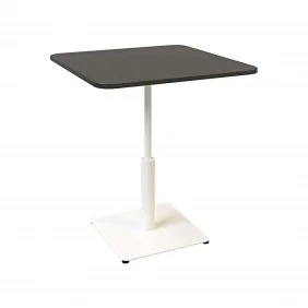 Стол Ibiza Soft light 70x70 белый металл / чёрный ДСП (текстура)