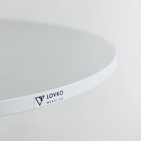 Стіл Soul light d-60 білий метал / білий ДСП (текстура) 3