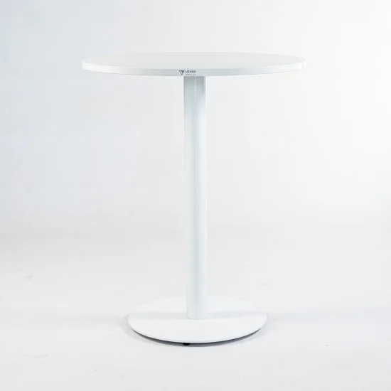 Стіл Soul light d-60 білий метал / білий ДСП (текстура) 2