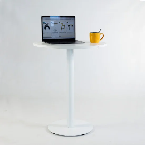 Стіл Soul light d-60 білий метал / білий ДСП (текстура) 8