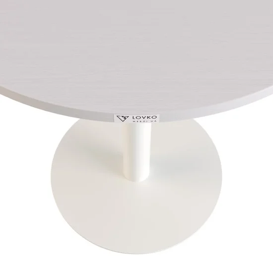 Стіл Soul light d-60 білий метал / білий ДСП (текстура) 11