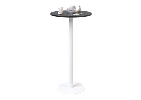 Стіл Soul light bar d-60 білий метал / чорне ДСП (текстура)