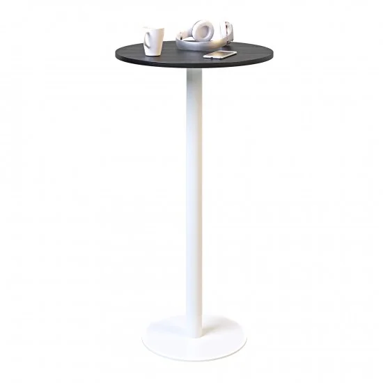 Стіл Soul light bar d-60 білий метал / чорне ДСП (текстура) 1
