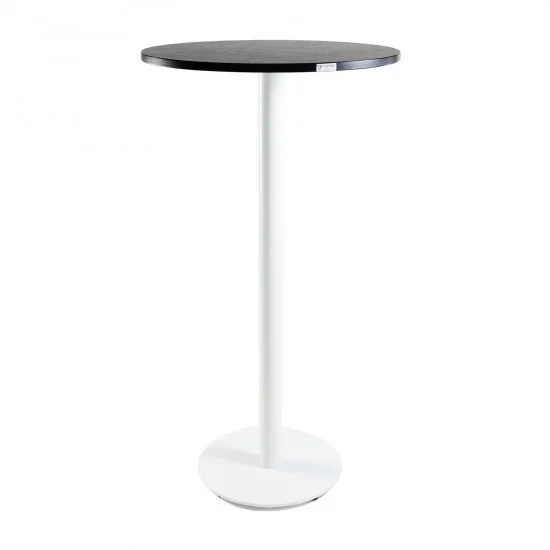 Стіл Soul light bar d-60 білий метал / чорне ДСП (текстура) 2