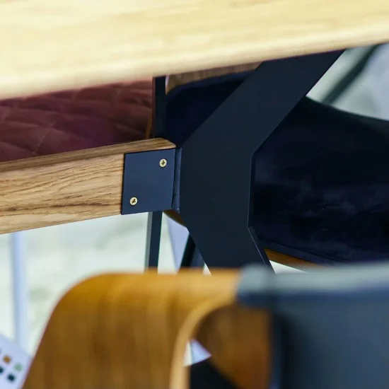 Стол Stealth (Стелс) 160 х 90 чёрные ноги / натуральный дуб 13