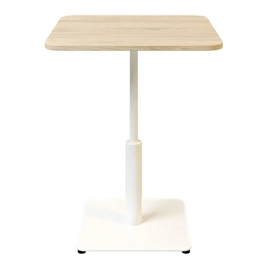 Стол Ibiza Soft light 60x60 белый металл / дуб ДСП (текстура) 2