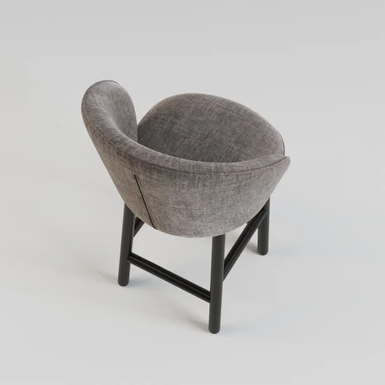 Стул полубарный Stitch черный / Vouge 16 5