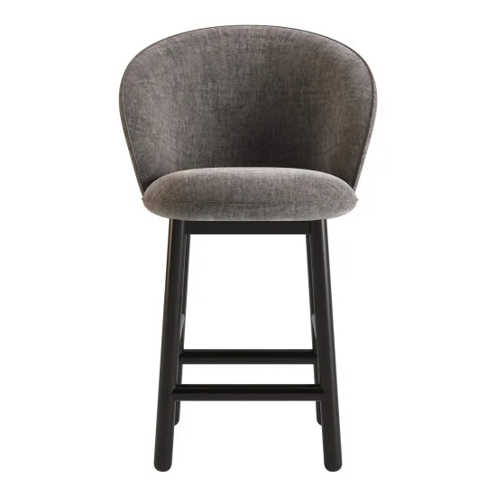 Стул полубарный Stitch черный / Vouge 16 3