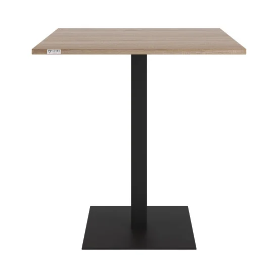 Стол Tetra light 70 х 70 черный металл / дуб ДСП (текстура) 2